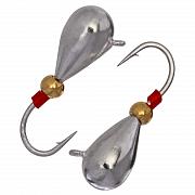 Фото капля с ушком d 4,0 мм, безмотылка, вес 1,04 гр, серебро латунный шарик /10 шт/